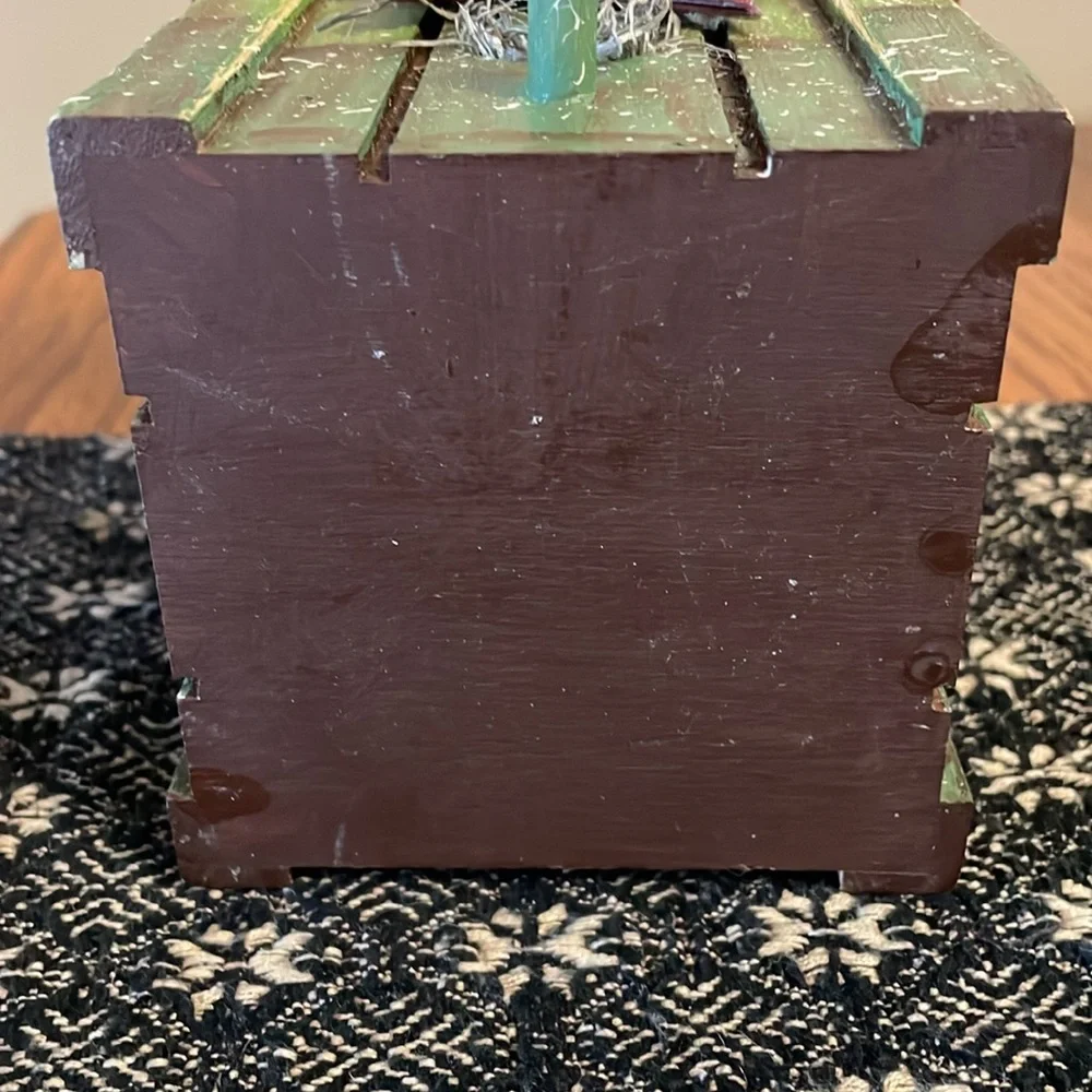 Rustic Birdhouse with Red Star